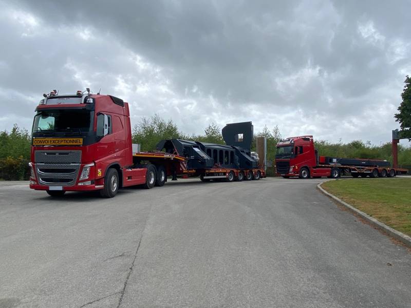 Transport d'une presse de 188 tonnes depuis en Belgique