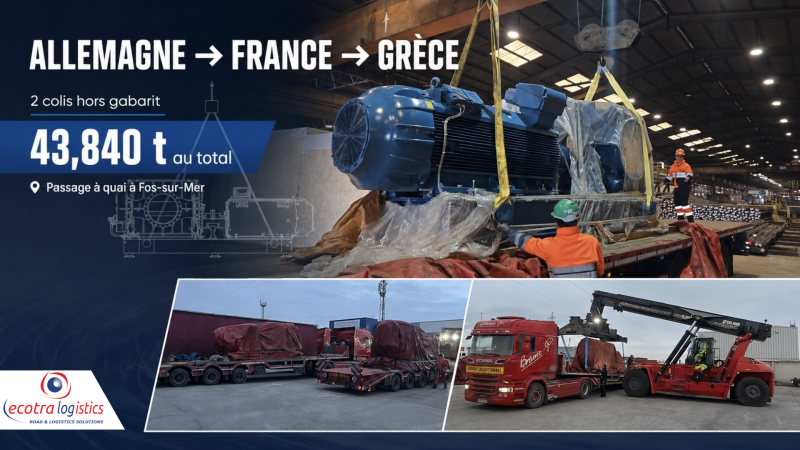 De l’Allemagne à la Grèce : une opération technique orchestrée par ECOTRA LOGISTICS