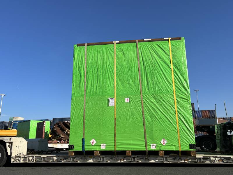 Transports exceptionnels 2ème catégorie (presses industrielles en caisses maritimes)
